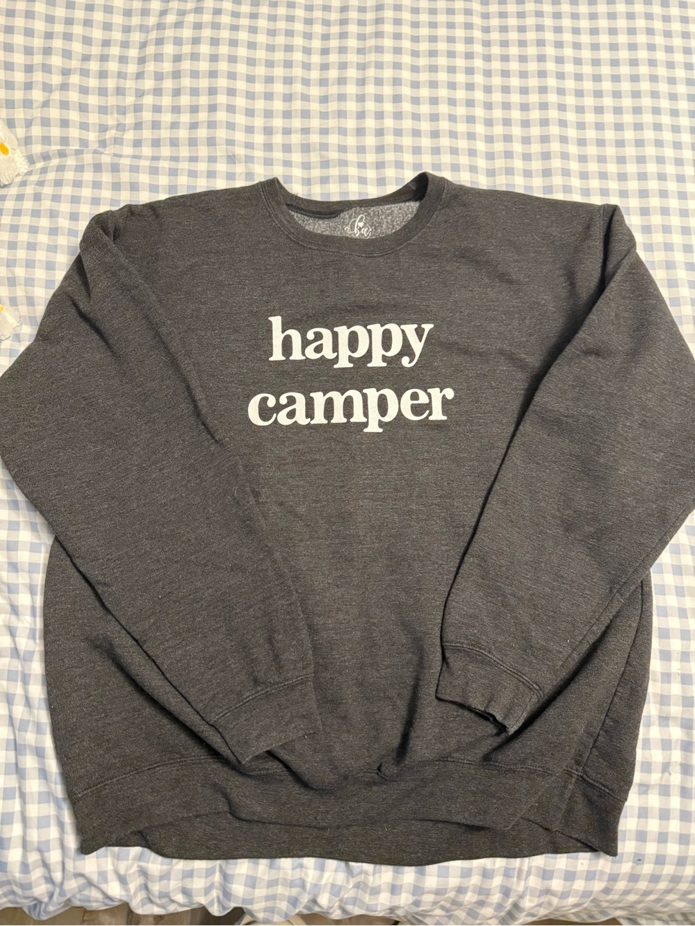 Happy Camper Charcoal Crewneck Sweatshirt